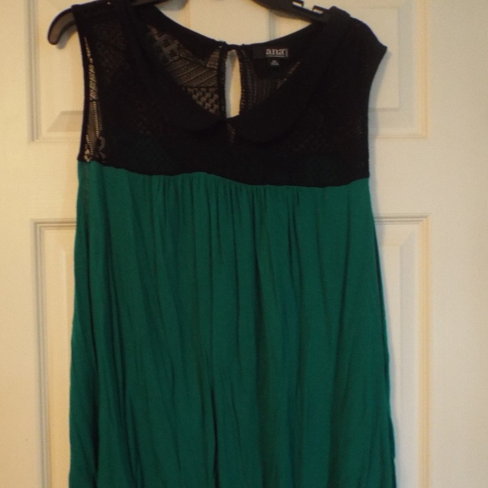 Black and Green Lace Tank